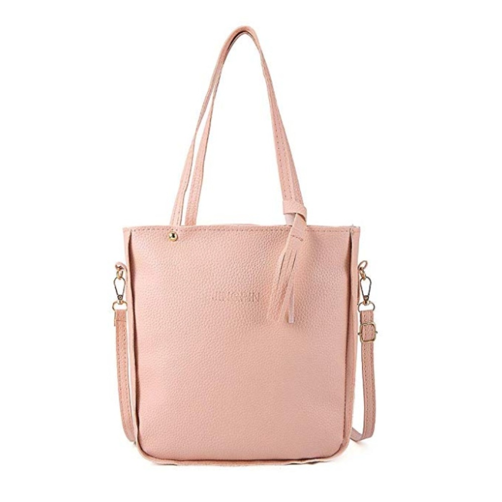 1 LEFT!! Rose/Blush Pebbled Leather Travel Set - Picture 5 of 8